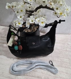Longchamp Black Leather Hobo Bag