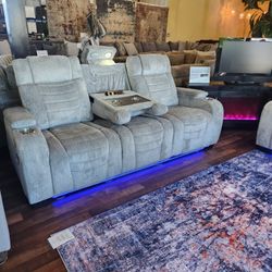 Ronan Tech Reclining Sofa Or Loveseat With Bluetooth Speakers