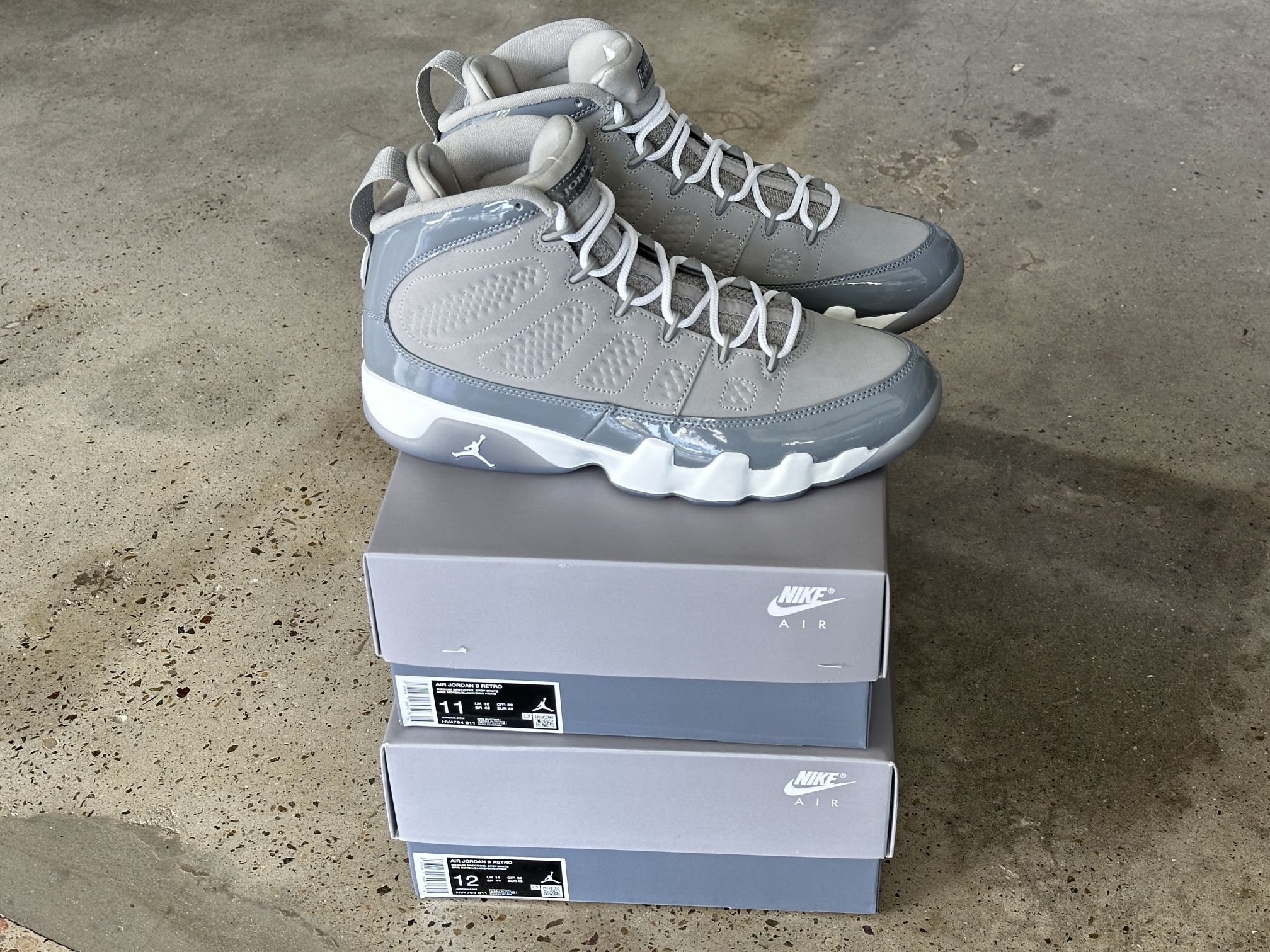 Jordan 9 Retro - Cool Grey - 10.5, 12 M
