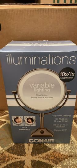 conair illuminations makup vanity mirror 10x/1x brand new 