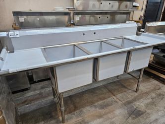 💧New 3 Compartment Sink 94" with Drainboards