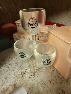 Vintage diner glasses The Clock Restaurant