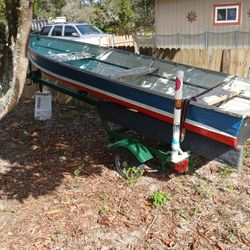 14 foot aluminum boat motor trailer.