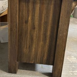 rustic-style dark brown wooden media console