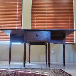 VINTAGE DANISH DROP LEAF CONSOLE TABLE