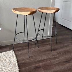 West Elm Alden bar Stools (Set of 2) - 30” Seat Height