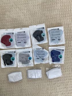 4 Sets Of Cloth Face Masks/Washable/3-layers with filter