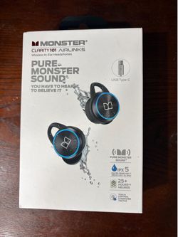 Monster Clarity 101 AirLinks Wireless Earbuds, bluetooth