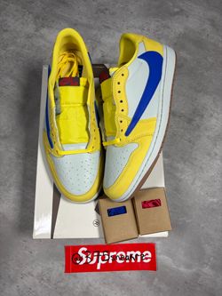 Jordan 1 Low Travis Scott Canary size 12w/10.5 men
