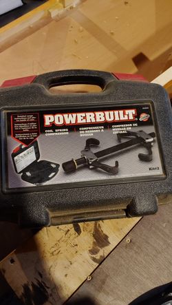 Powerbuilt coil spring compressor