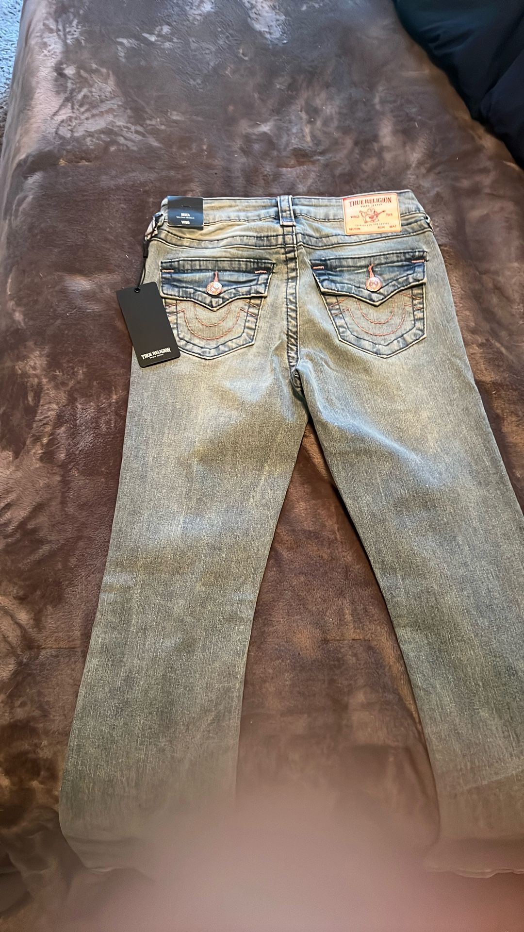 Pink True Religion Bootcut Jeans