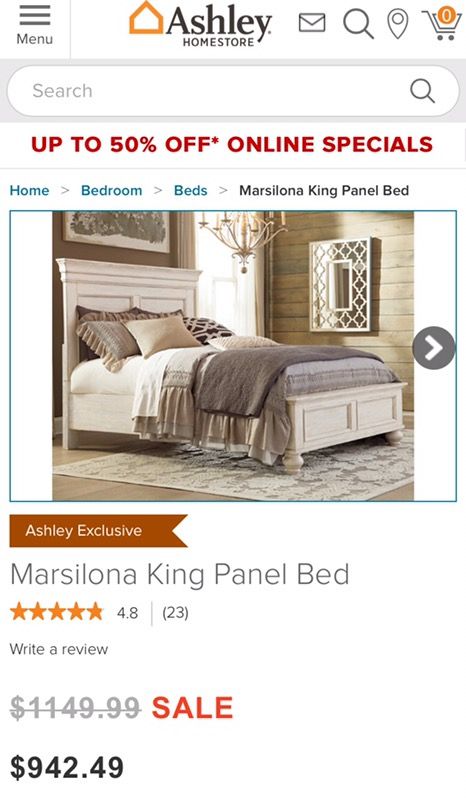 Ashley furniture marsilona bedroom set deals