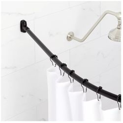 Shower Rod 60" Curved Solid Brass