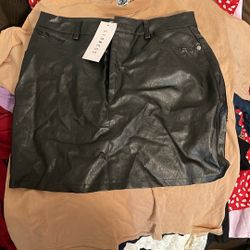 Black Leather Skirt