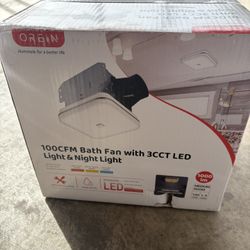 100cfm bath fan with 3cct led light & night light
