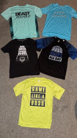 5 Dri-Fit Youth Large Graphic Tees