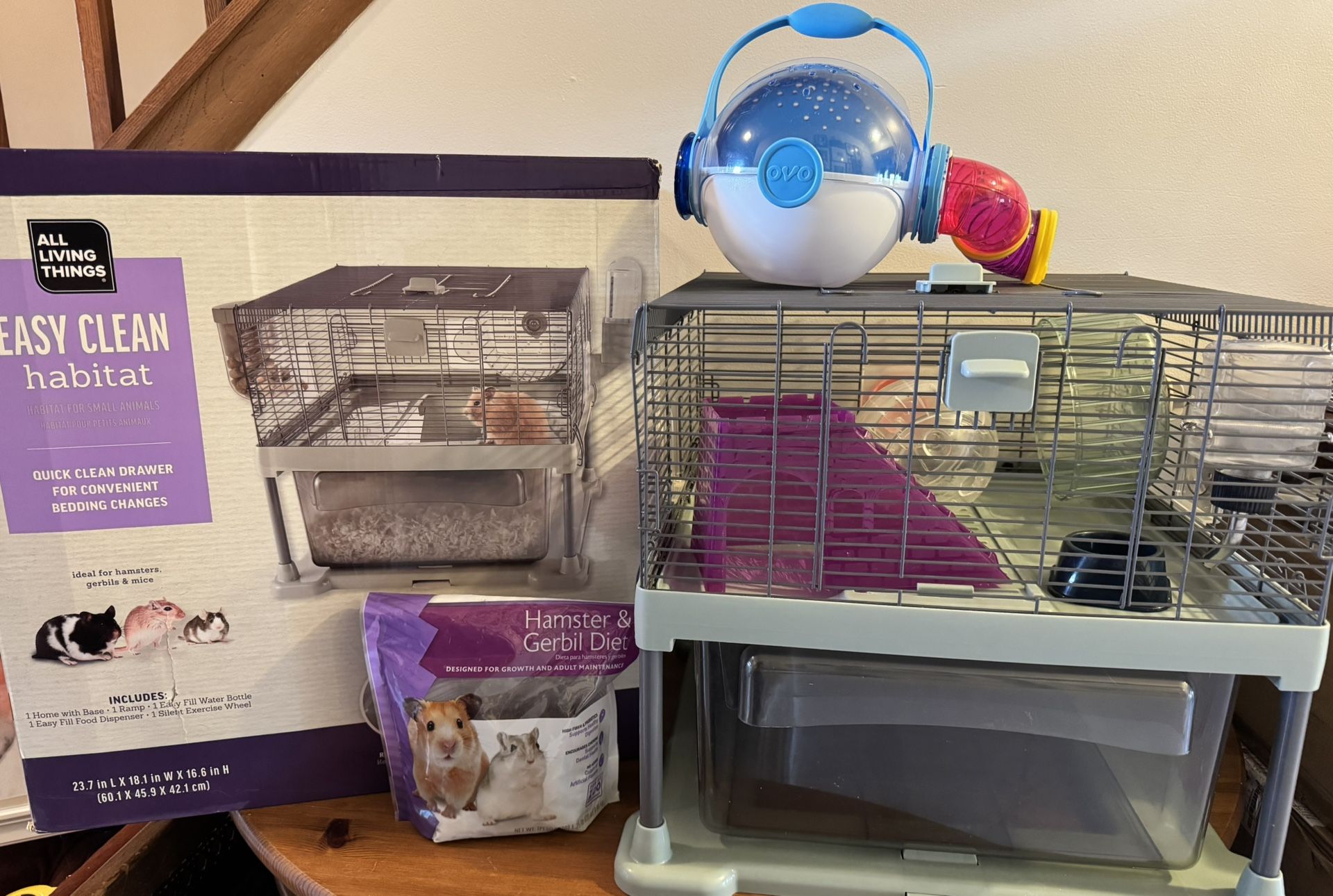 Easy Clean Hamster, Dwarf Hamster Or Mice Habitat