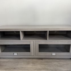 Gray Wooden 58" Durbin TV Stand for TVs up to 75", Gray New And Assembled