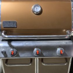 Really Nice Weber Genesis E-310 Edition Orange Bronze Propane BBQ Grill LP Three Burners