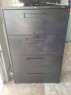 Large Globa4-Drawer Lateral Metal Filing Cabinet