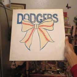 Homemade Dodgers Painting 12x12 Inches 