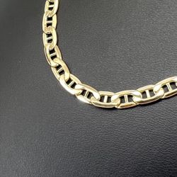 10kt Gold Flat Hollow Mariner Necklace 11.20grams 5.4mm 162663 1