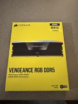 CORSAIR - VENGEANCE RGB 64GB (2x32GB) DDR5 6400MHz C32 UDIMM Desktop Memory - Black