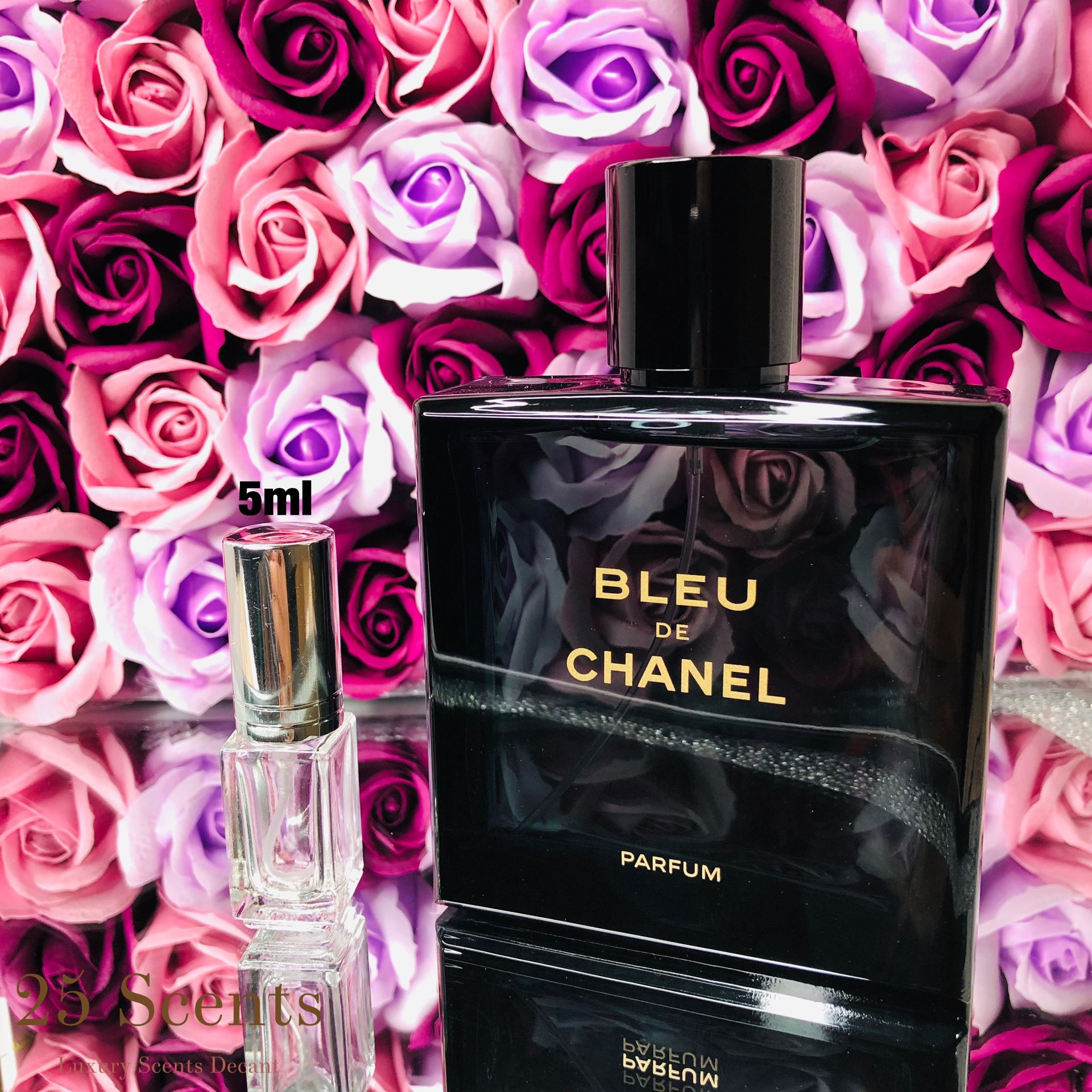 Chanel blue Eau de perfume samples decant purse travel size 5ml glass atomizer Decant