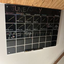 Large Glass Whiteboard/ Calendar 