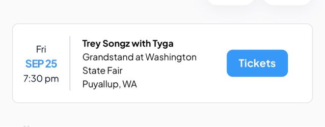 Puyallup fair Trey Songz and Tyga