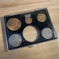 Vintage 1964 Mexican Mint Proof Uncirculated Coin Set