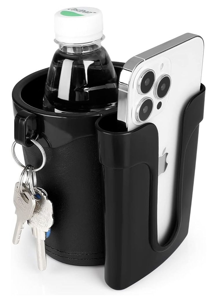 NEW 2 in 1 Bicycle Cup Holder Mobile Phone Rack Universal Fit/Car/Motorcycle/Bicycles/Wheelchair