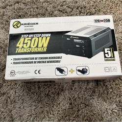 KRIËGER 450 Watt Voltage Transformer 120V to from 230V AC outlet American