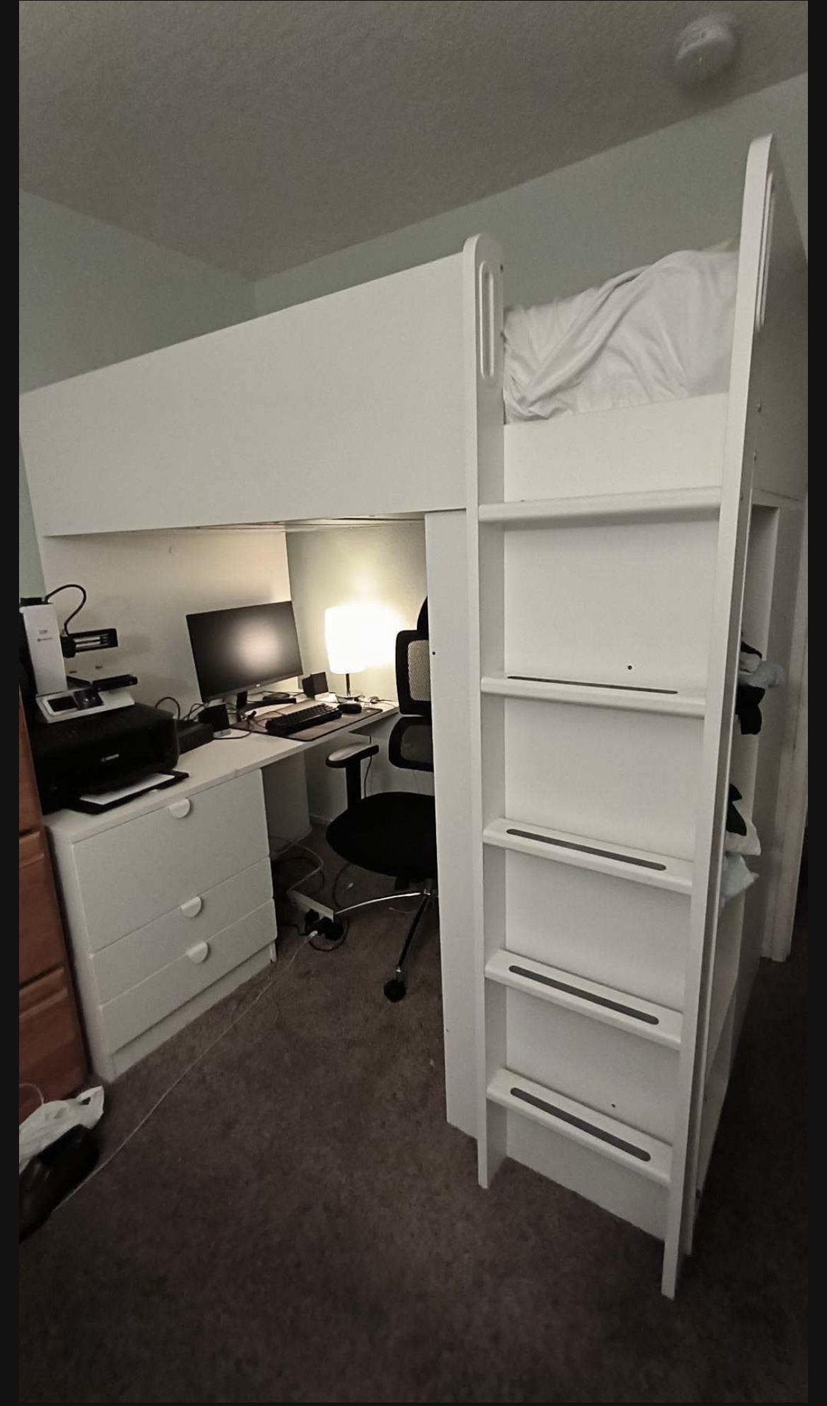 Bunk Bed With Office Desk And Closet 
