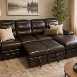 CHARCOAL SLEEPER SECTIONAL WITH CHAISE – $850