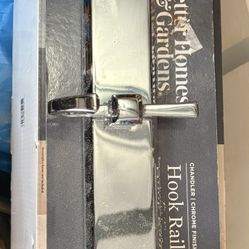 Better Homes & Gardens Chandler 18" Wall Mounted Hook Rack With 3 Hooks, Chrome