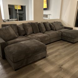 Brand New Modular Comfy Corduroy Sectional Set