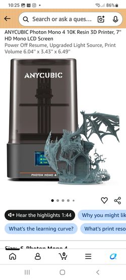 Anycubic Photon Mono 4 Resin 3D Printer