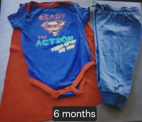 Baby Superman Onesie & Stretch Pants (6 month)