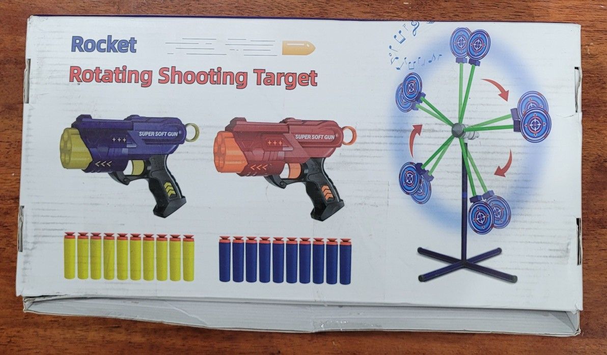 Rotating Target And 2 Nerf Guns