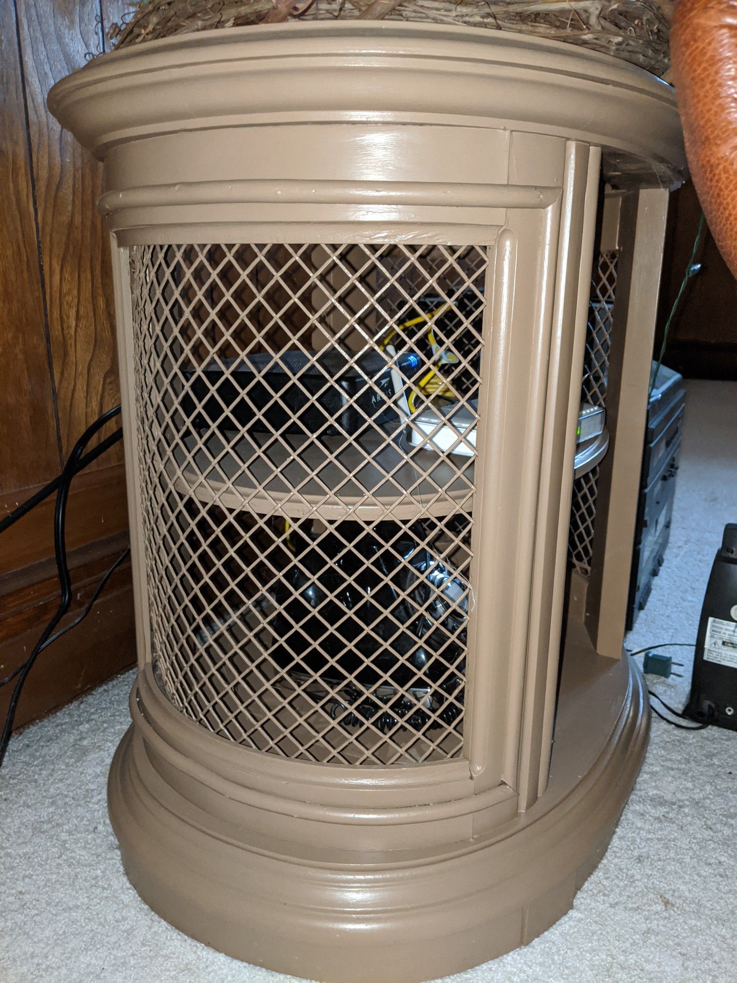 Antique oval end table