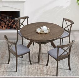 Wooden X Back Dining Chairs Set of 2, Modern Fabric Upholstered Kitchen Side 2PC Chairs, Cross Back Rubber Wood Farmhouse Dining Room Chair,Oak$68