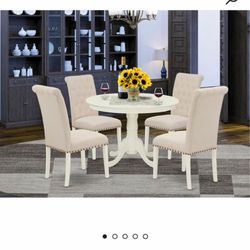 Beige Round Kitchen Table And Chairs 
