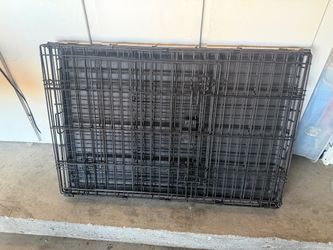 Two Large Folding Wire Dog Crate