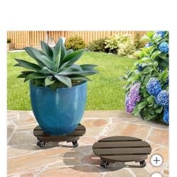 FAUX WOOD PLANT 🪴 CADDY SET 2 