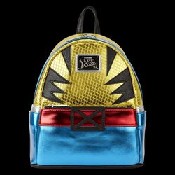Loungefly Marvel Metallic X-Men '97 Wolverine Cosplay Mini Backpack AND WALLET