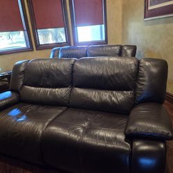 Reclining Couches with a push of a button set of 2