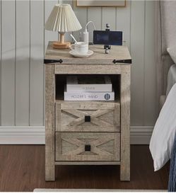 2 Nightstands With Charging Station
