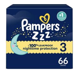 Pampers ZZZ Overnight Diapers, Size 3