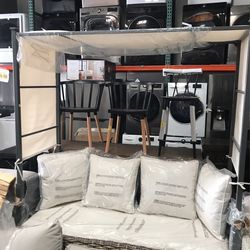 White/grey Patio Bunk Seat